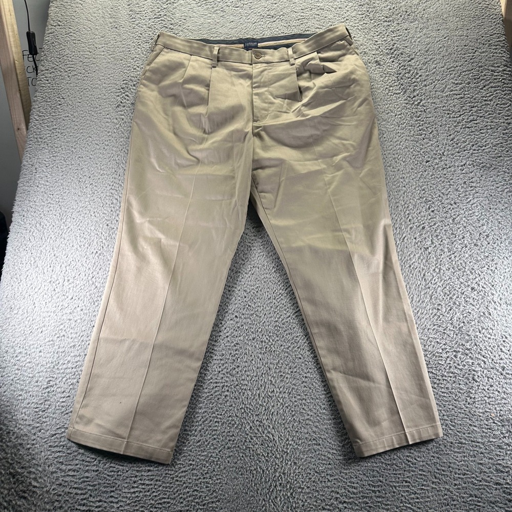 Dockers Flex Pant Men 40x30 Brown Cotton Khakis Straight Classic Comfort Stretch